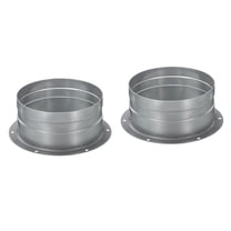 Uxcell 5 Inch Duct Connector Flange Metal Straight Pipe Exhaust Hose Flange 2 Pack