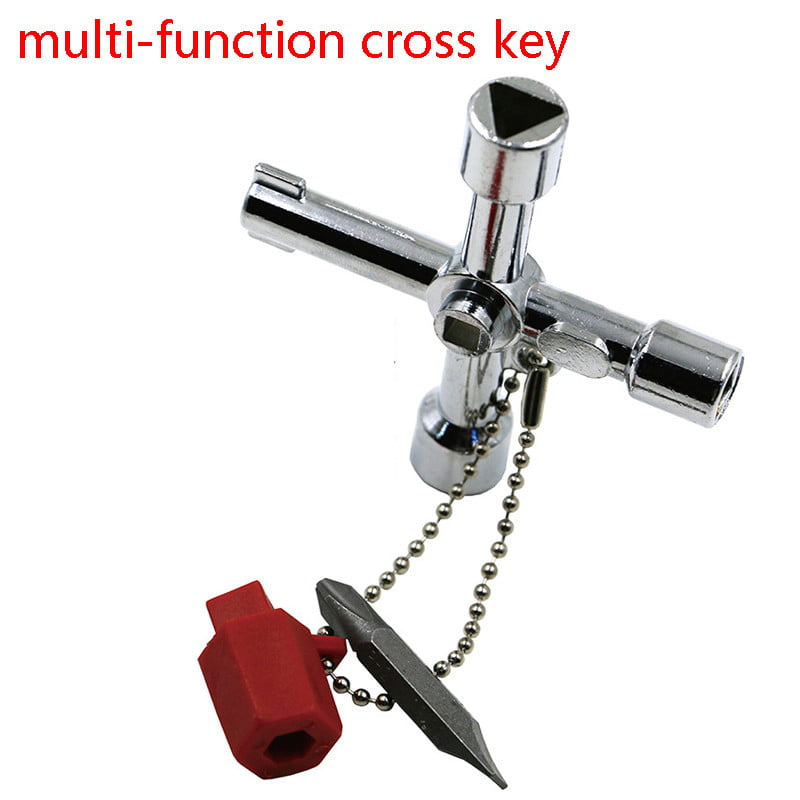 5 In1 Cross Elevator Key Electrical Cabinet Square Triangle Train Switch Wrench 