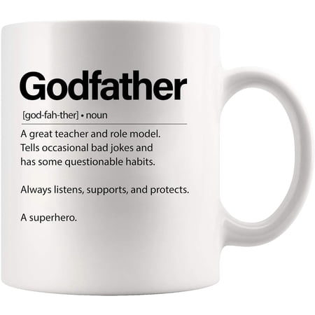 Godfather Definition Mug Godfather Gifts from Godchild Goddaughter for Baptism Birthday Appreciation Gifts Novelty Drinkware Ceramic Mug 11 oz Black Godfather Definition Mug Godfather Gifts from Godchild Goddaughter for Baptism Birthday Appreciation Gifts Novelty Drinkware Ceramic Mug 11 oz Black