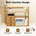 thumbnail image 4 of Natural Bamboo Desktop Bookshelf – 3-Layer Storage Organizer for Office, Kitchen, Bedroom, and Bathroom – Easy Assembly, Eco-Friendly Design, 4 of 10