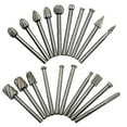 thumbnail image 2 of 20pcs Drill Bits Dremel Set Steel Rotary Burrs High Speed Wood Carving Tools, 2 of 5
