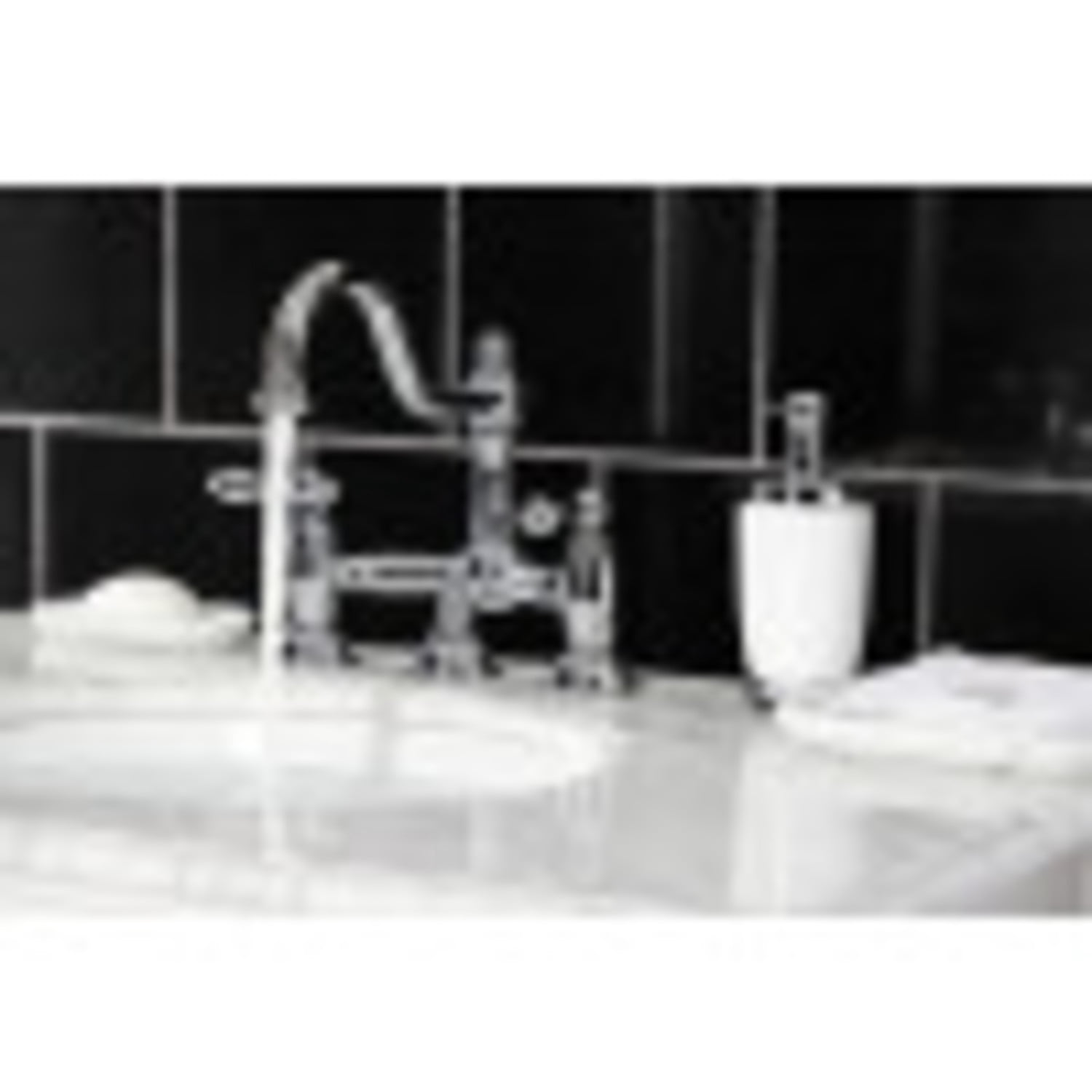 Kingston Brass KS3911AL Standard Mount Restoration Bathroom Bridge Faucet