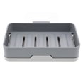 thumbnail image 1 of 1PCS self adhesive Layers Soap Box Kitchen Tools Bathroom Accessories Soap Dish Suction Holder Storage Basket Soap Box Stand, 1 of 5