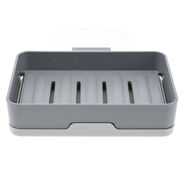 1PCS self adhesive Layers Soap Box Kitchen Tools Bathroom Accessories Soap Dish Suction Holder Storage Basket Soap Box Stand