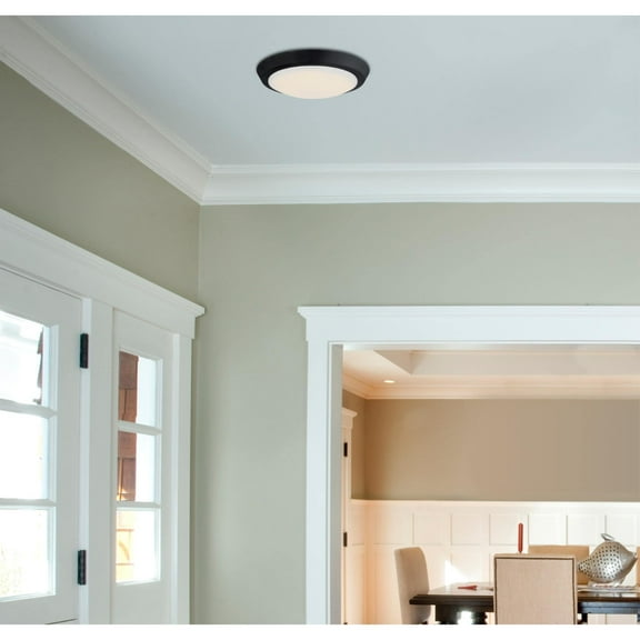 Westinghouse Lighting One Light 11 Inch 20 Watt LED Indoor Matte Black Flush Mount Fixture