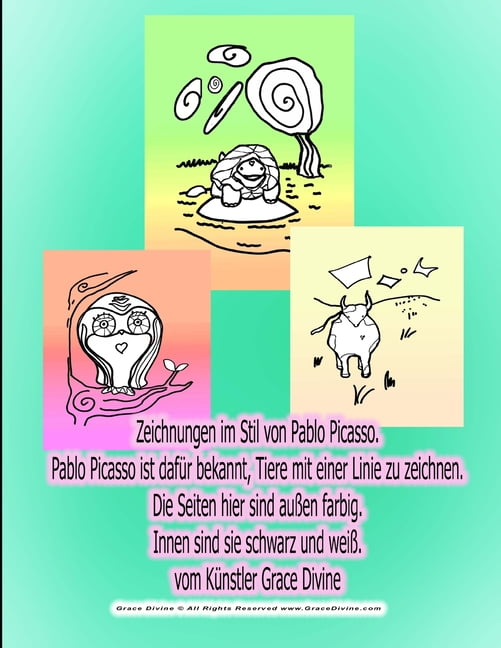 Zeichnungen im Stil von Pablo Picasso. Pablo Picasso ist ...