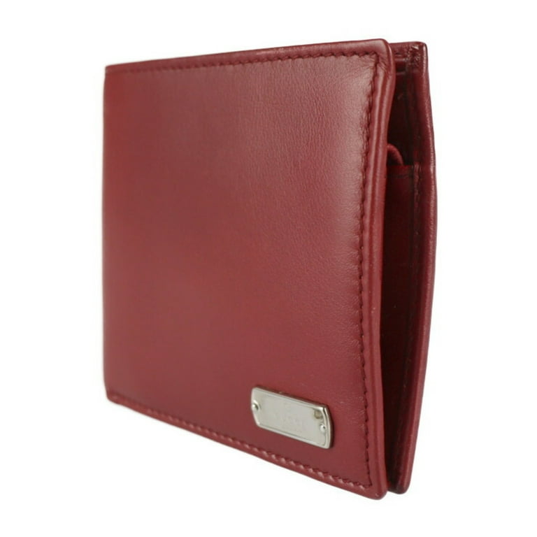 Red GG Canvas Compact Wallet