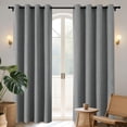 thumbnail image 1 of Cortinas opacas Joydeco Burg de 240 cm, 2 paneles, 100% negras, 1 of 9