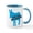 White/Blue Inside, variant on CafePress - DNC Donkey Blue Mug - 11 oz Ceramic Mug - Novelty Coffee Tea Cup