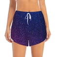 thumbnail image 2 of Balery Neon Glitter Pattern Women's Running Shorts with Liner 2 Pockets Elastic Workout Athletic Gym Yoga Shorts-Medium, 2 of 7