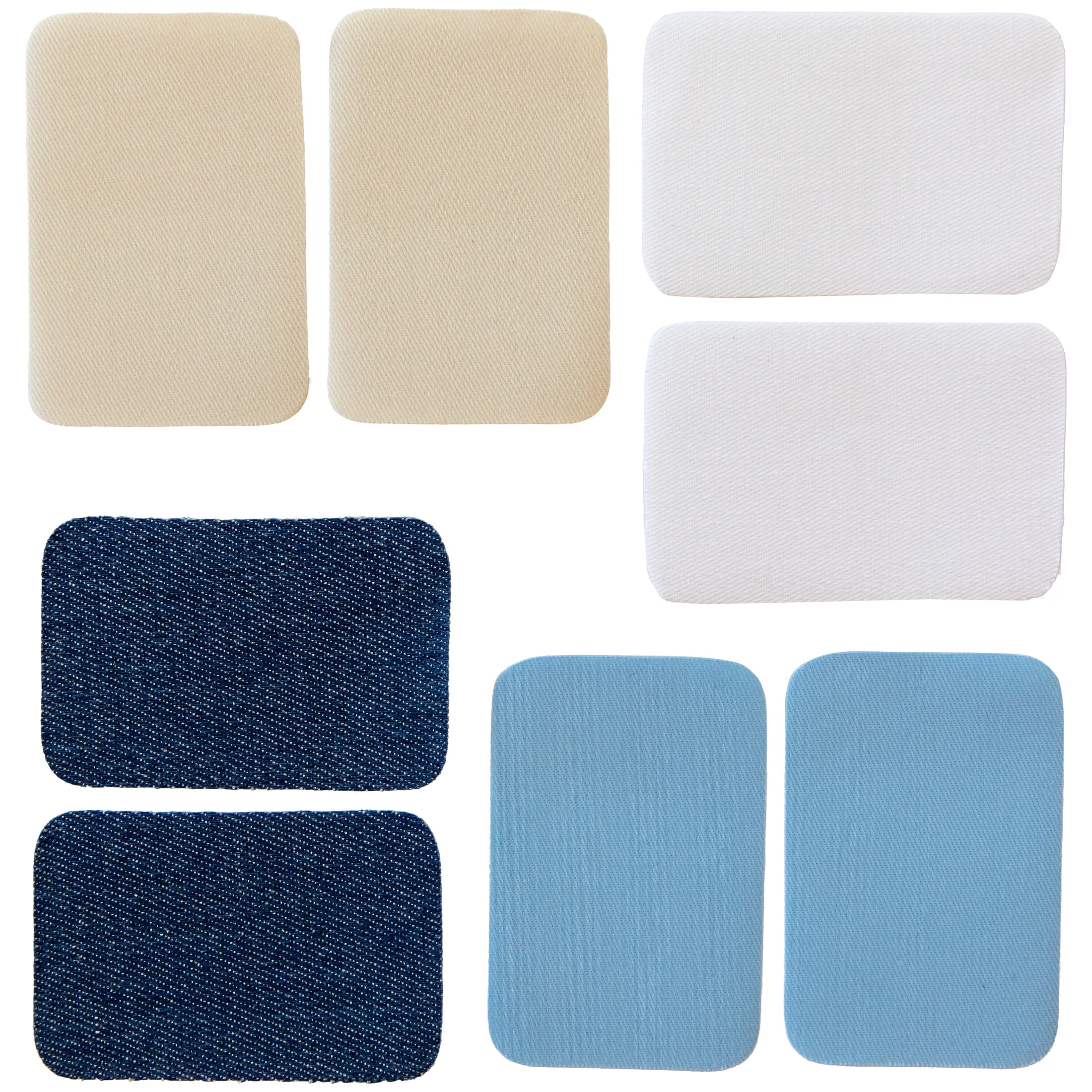 Bondex Faded Blue Denim 5x7 Fabric Iron-On Patches, 2 Pieces