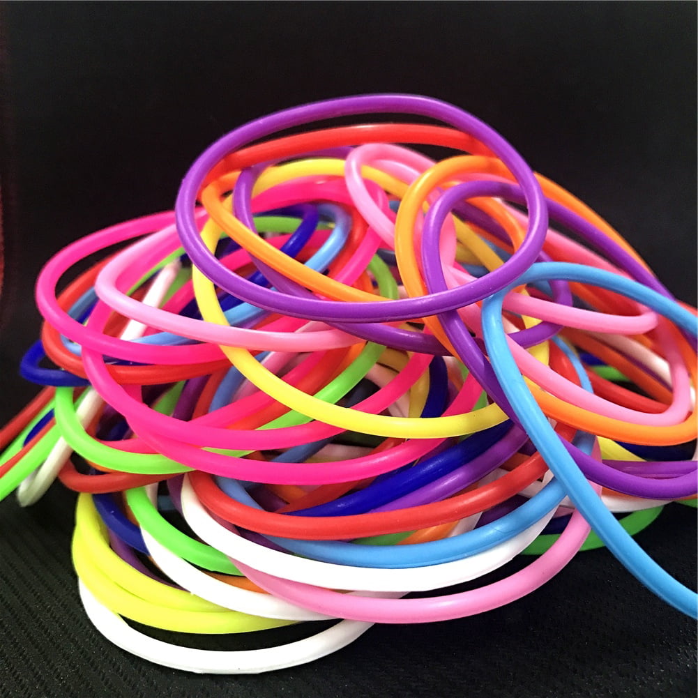 10 Pcs Silicone Gummy Bands Bracelets Rubber Jelly Bracelets Black 2024 US  | eBay