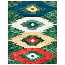 SAFAVIEH Aspen Mladen Southwestern Wool Area Rug, Green/Red, 4' x 6'