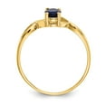thumbnail image 2 of 14K Yellow Gold Ring Band with Stones (09) September Sapphire Oval Blue, 2 of 5