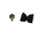 thumbnail image 1 of Elegante escultura de y adorable colección de cojines con lazo para decoración moderna de hogar, oficina, dormitorio, sala de estar, estante, 1 of 8