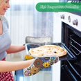 thumbnail image 2 of Yayeee Pot Holders Kitchen Heat Resistant with Pocket 7"x9.8" Cotton Oven Cooking Hot Pads, Beige Flowers, 2 of 7