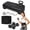 Black, variant on Adjustable Height Aerobic Stepper Set, Multiple Bundle Options with Dumbbells, Kettlebell, Waist Trimmer, Ankle Weights or Weighted Vest, Workout Exercise Step Platform w/Level Risers, 4 Colors