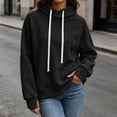 thumbnail image 2 of Enjoytime Hoodies for Women Long Sleeve Drawstring Pullover Hoodie Soft Casual Solid Fall Winter Sweatshirt, 2 of 6
