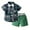 Dark Blue, variant on LYMAYTER Boys Baby Short Set 2PCS Infant Short Sleeve Bowtie Shirt Belt Shorts Outfit for 3 M-5 T