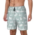 thumbnail image 1 of Balery White Swan Bañador para hombre, shorts de playa de secado rápido con entrepierna y forro de compresión-Medium, 1 of 6