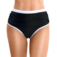 thumbnail image 3 of Swim Bottoms for Women Swim Shorts Classic Stretchy Comfortable Solid Bathing Suit Bikini Bottom Athletic Elastic Pool Party Swimwear Black, Size L, 3 of 9