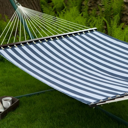 Duracord Quick Dry Hammock - Coral Coast 13 ft. Quick Dry Poolside Navy Stripes Hammock