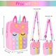 thumbnail image 2 of Bolso elástico de unicornio para niñas (color), juguete sensible al estiramiento de silicona, bolso de mármol, bolso de hombro con burbujas, alivio de la ansiedad para niños, niñas y mujeres, 2 of 5