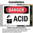thumbnail image 3 of (2 Pack) Acid OSHA Danger Sign 5 Inch X 3.5 Inch Vinyl Label Decal Sticker Weather Resistant, UV Protected for Workplace, Business, and Construction Site, Made in the USA, 3 of 7
