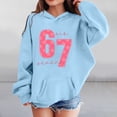 thumbnail image 2 of 67 shirt G'irls Cartoon Print Hooded Sweatshirt Long Sleeve Pocket Pullover Outerwear Casual Athletic Hoodie For K'ids, 2 of 4