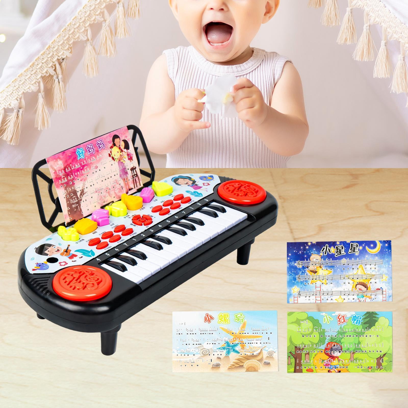 LeeQinersw 24 Keys Electronic Pianos Kids Piano Keyboard Portable Piano Electronic Keyboard Red