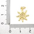thumbnail image 3 of 20pcs Brass Pendants Sun Charms Rack Plating Long-Lasting Plated Lead Free & Cadmium Free with Jump Ring Real 18K golden Plated 16.5x13.5x1.2mm Hole: 3.3mm, 3 of 3