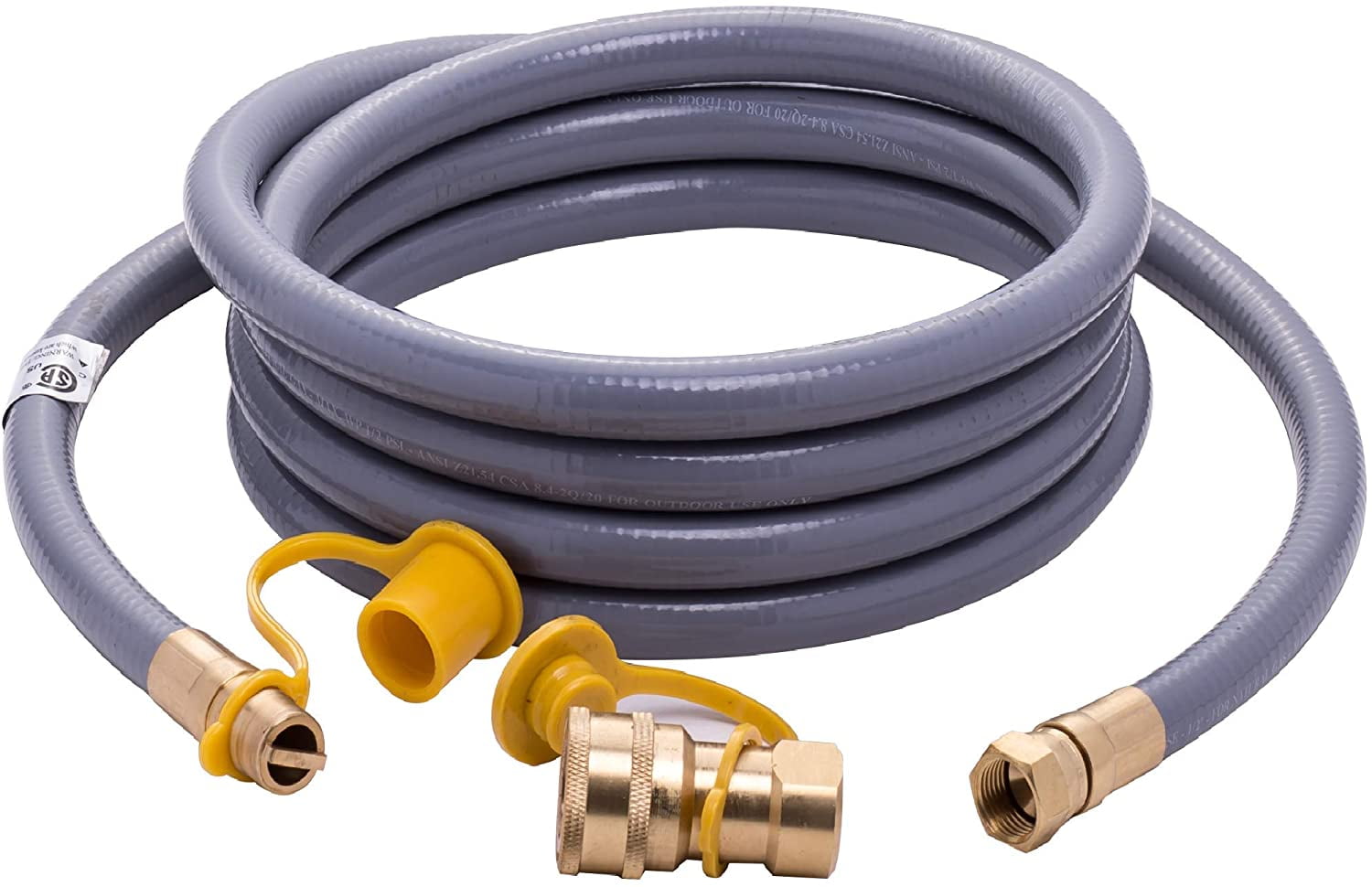 12FT 1/2 ID Natural Gas Hose,Quick Connect Disconnect with 3/8" Female