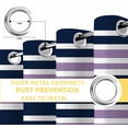 thumbnail image 4 of Fsddascl Navy Blue Purple Striped Blackout Curtains for Bedroom/Living Room, Thermal Insulated Kitchen Curtains, Gradient Horizontal Lines Grommet Darkening Window Treatment Drapes 27.5"x39"x2, 4 of 6