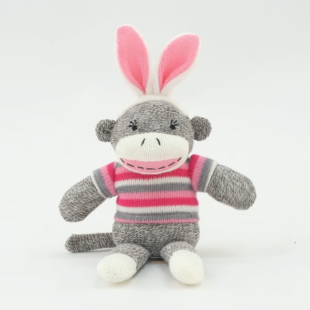 Easter Sock Monkey with Bunny Ears