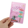 thumbnail image 3 of Unique Bargains 1 Pc Passport Holder Durable Creative Cartoon Heart Document Holder for Travel Pink, 3 of 5