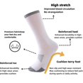 thumbnail image 4 of Eiyebisi Men's Athletic Workgear Crew Socks 10 Value Pack  Shoe Sizes 6-12, 4 of 5