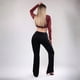 thumbnail image 2 of Jeans Corte Campana De Gabardina Negro Mujer, 2 of 6