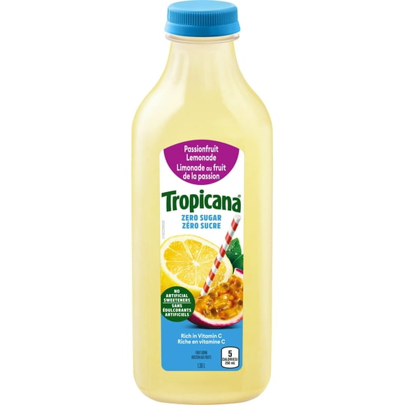 Tropicana Zero Sugar Passionfruit Lemonade 1.36L, TPN ZS LEM 1.36