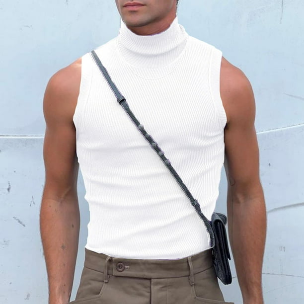 JHLZHS Blanc Tank Tops Homme Camisole Sans Manches Gilet Couleur Unie Sexy sur l Epaule Raye Boite de Nuit Tops Hommes Tank Tops Ete Graphiques Hommes Tank Tops Plage Walmart
