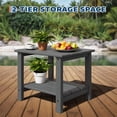 thumbnail image 5 of EastVita Outdoor Side Table 18 X 15 Inch Hdpe 2-Tier Patio Side Tables For Outside For Patio Pool Deck Indoor Backyard Gray, 5 of 6