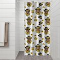 thumbnail image 2 of White Highland Cow Sunflower Hat Pattern Shower Curtain 36"x72" ,Bathroom Decorative Shower Curtains Set with 12 Hooks,Modern Waterproof Washable Shower Curtain, 2 of 6