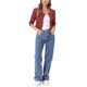 thumbnail image 2 of CHAQUETA DE JEAN CORTA SIN CUELLO PARA MUJERES CON MANGAS 3/4 EN COLOR MARRÓN ROJIZO TALLA L, 2 of 5
