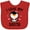 Red, variant on Inktastic I Love My Savta with Cute Penguin and Hearts Girls Baby Bib