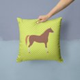 thumbnail image 2 of Hannoverian Horse Green Fabric Decorative Pillow, 2 of 4