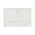 thumbnail image 2 of AFI Alara Queen Solid Wood Murphy Bed Chest with Drawer and Charger, White, 2 of 8