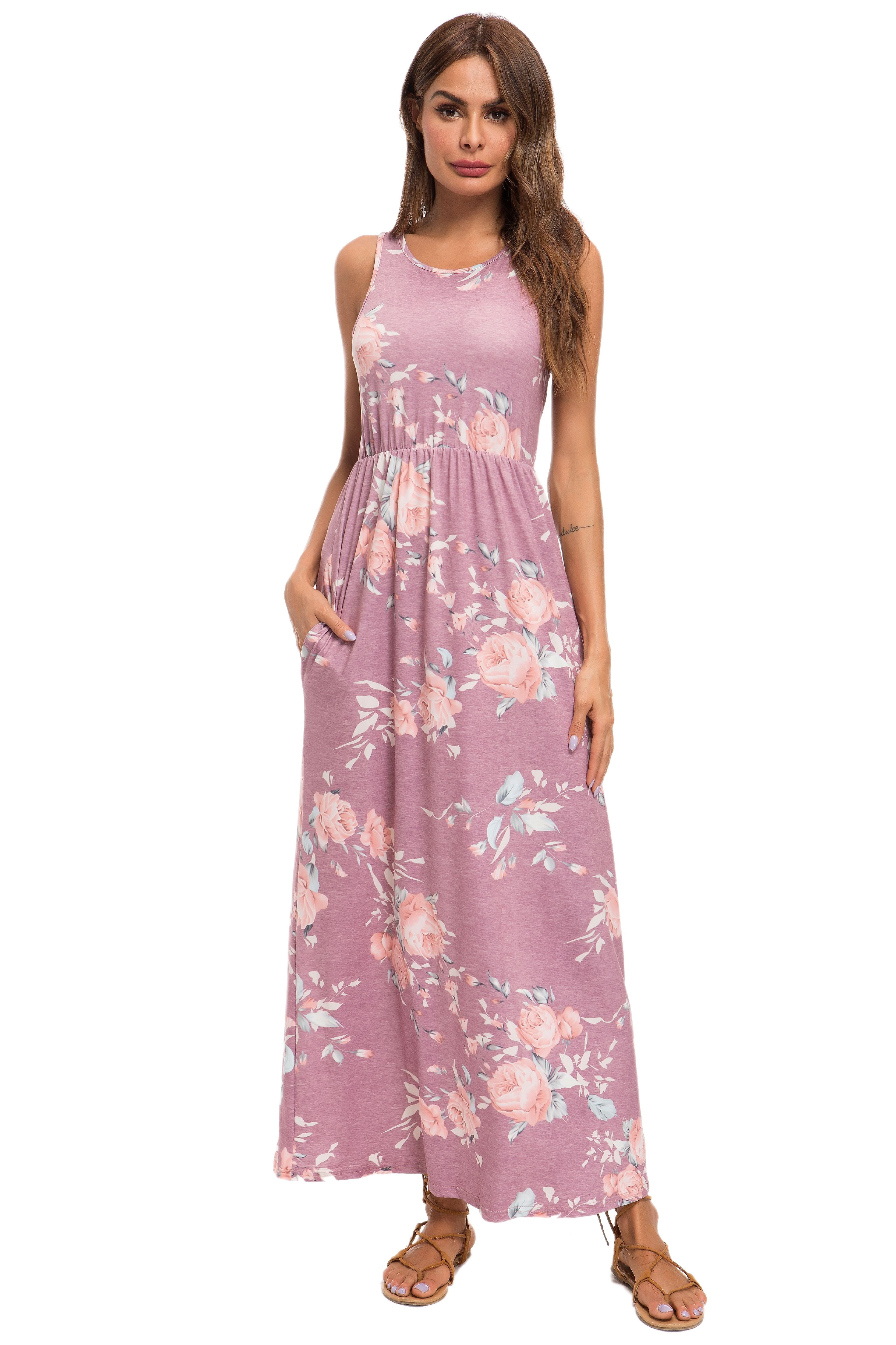 Plus and Regular Sizes Lilly Posh Summer Sleeveless Heather Floral Maxi Dress Plus and Regular Sizes Lilly Posh Summer Sleeveless Heather Floral Maxi Dress