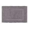 thumbnail image 2 of Jean Pierre New York Sophie Border 100% Cotton Bath Mat - Non-Slip Bath Rug - Charcoal Grey - 27" x 45", 2 of 8