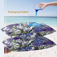 thumbnail image 4 of Lumbar Pillow Covers 20x12 Inch Set of 2, Spring Flowers Waterproof Outdoor Pillow Covers, Purple Hydrangea Orchid Floral Country Decorative Cushion Pillowcases for Couch, Sofa, Bed, Garden, Patio, 4 of 9