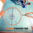 thumbnail image 2 of KFFKFF Basketball Goal, Attachable to Wall or Door, Robust Q235 Basketball Flex Rim Substitute with Net, Conventional 18" Indoor and Outdoor Suspended Basketball Hoop for Children and Adults, 2 of 9