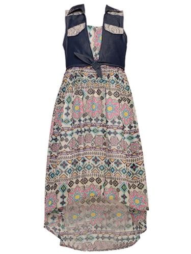 kaleidoscope denim dress